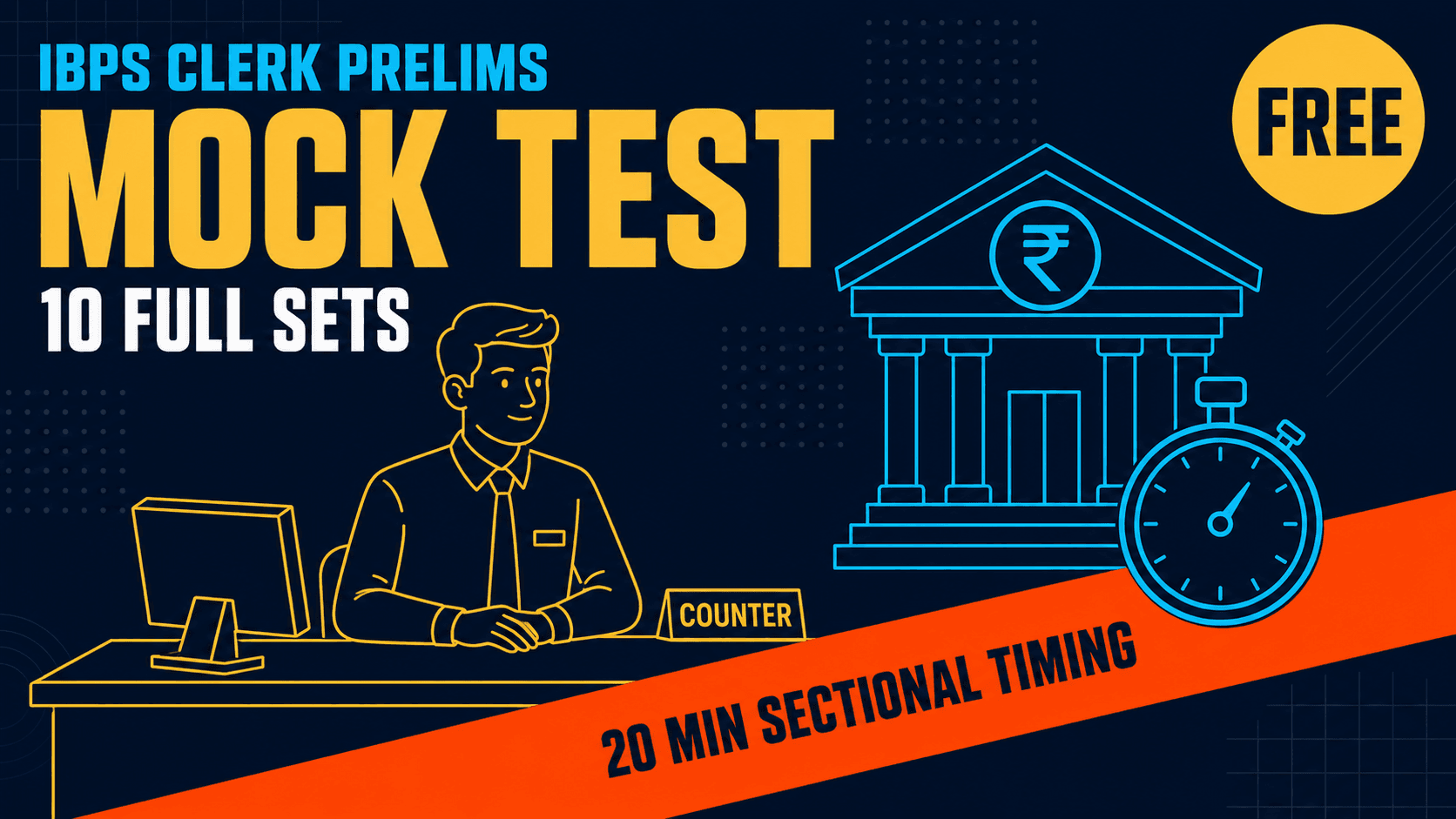 IBPS Clerk Prelims Mock Test Series 2026 cover