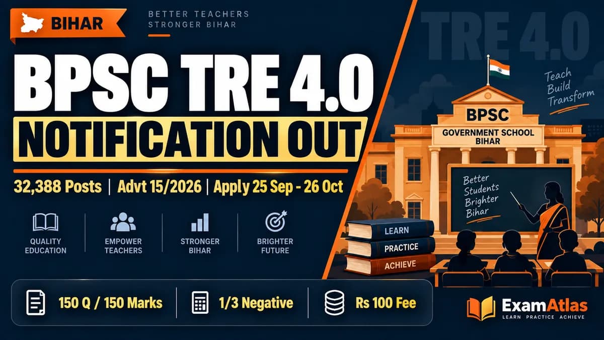 BPSC TRE 4 Notification 2026: July Update, Vacancy, Eligibility and Salary