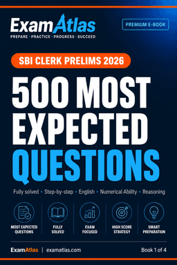 500 Most Expected Questions for SBI Clerk Prelims 2026 (Fully Solved)