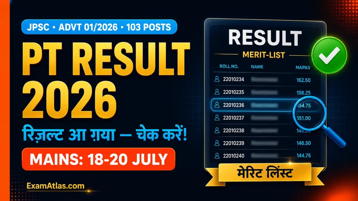 JPSC PT Result 2026 (Advt 01/2026): Check Result & Mains Exam Dates