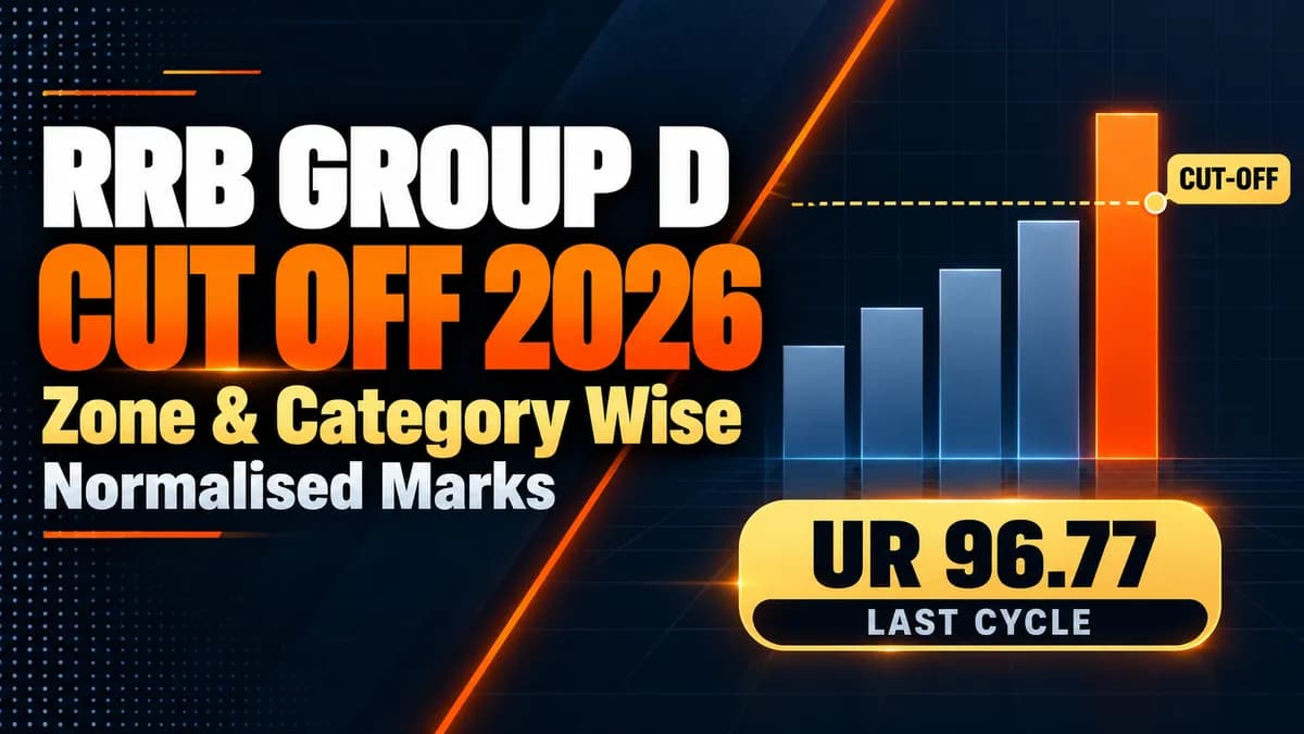RRB Group D Cut Off 2026: Zone-wise and Category-wise Marks