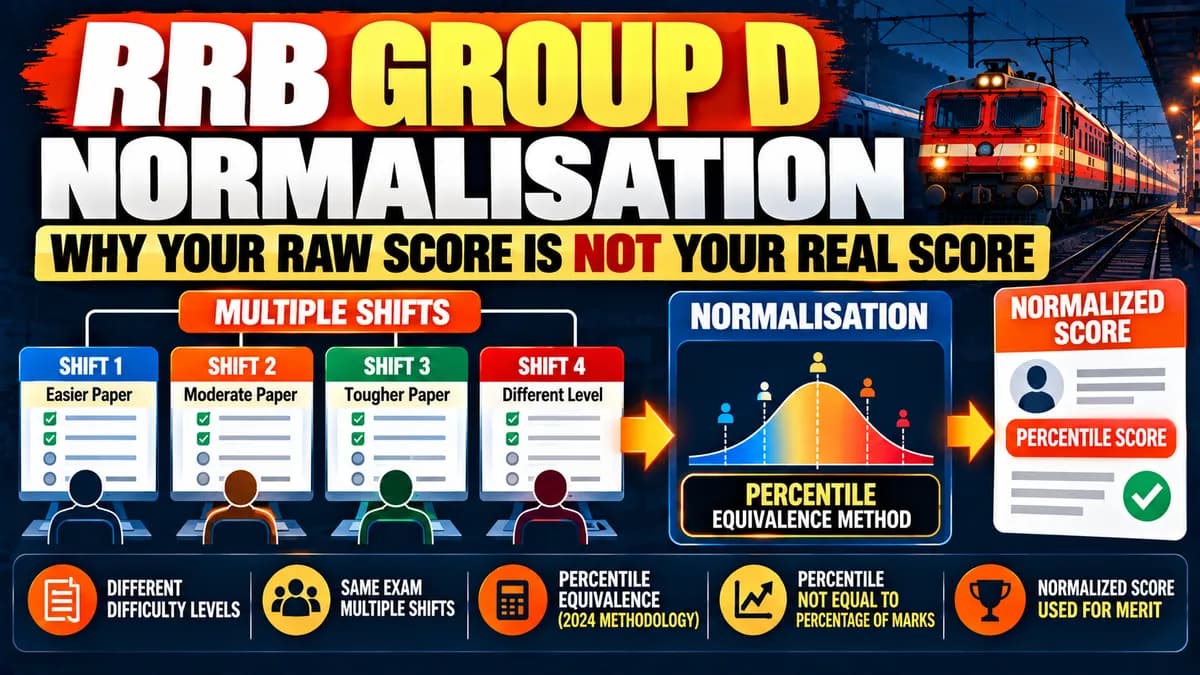 RRB Group D Normalisation: Why Your Raw Score Is Not Your Real Score