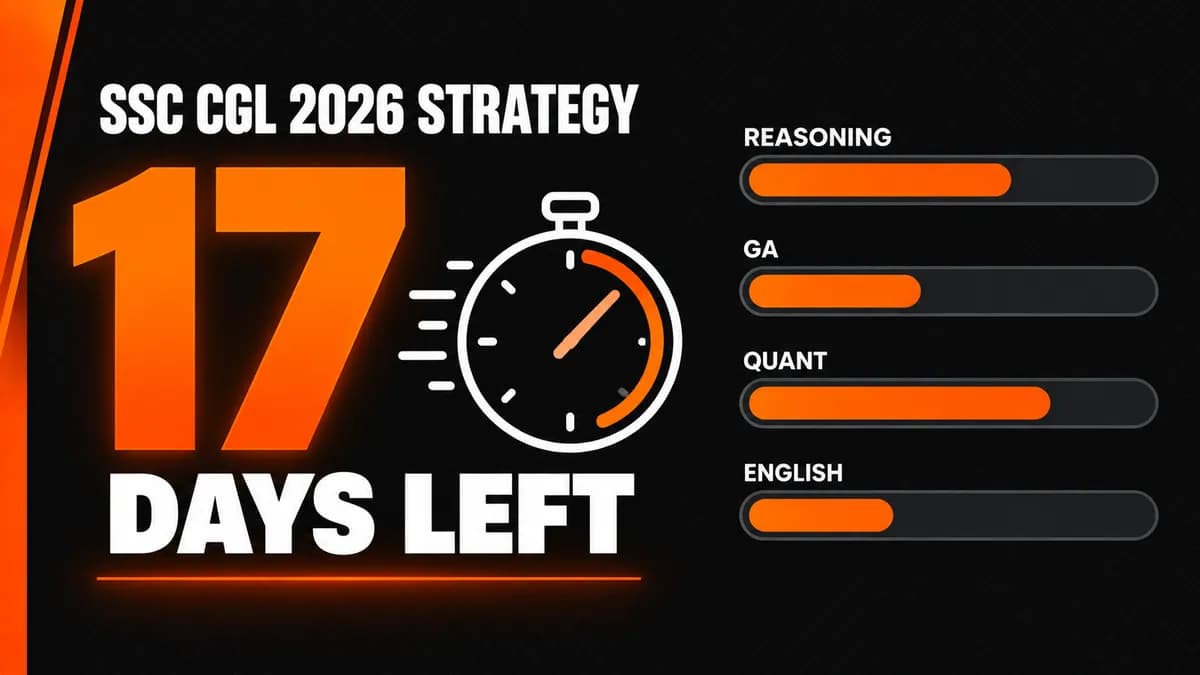 SSC CGL Preparation Strategy: How to Plan the Last 17 Days When You Do Not Know Your Exam Date