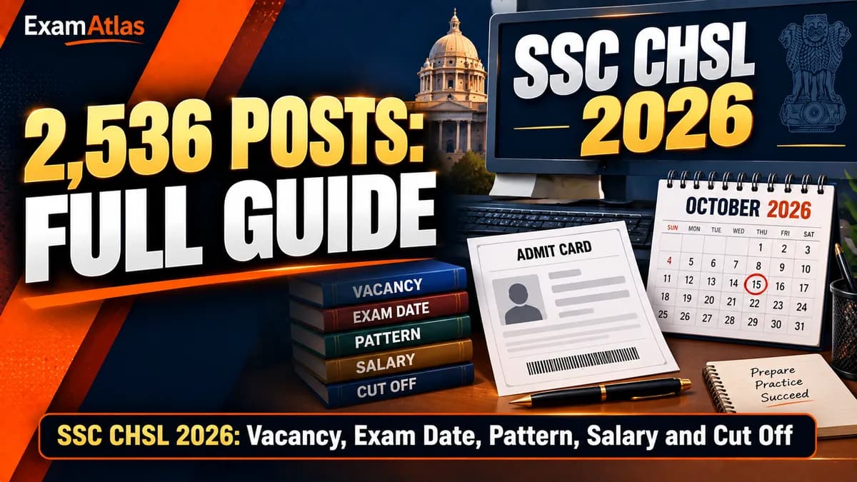 SSC CHSL 2026: Vacancy, Exam Date, Pattern, Salary and Cut Off